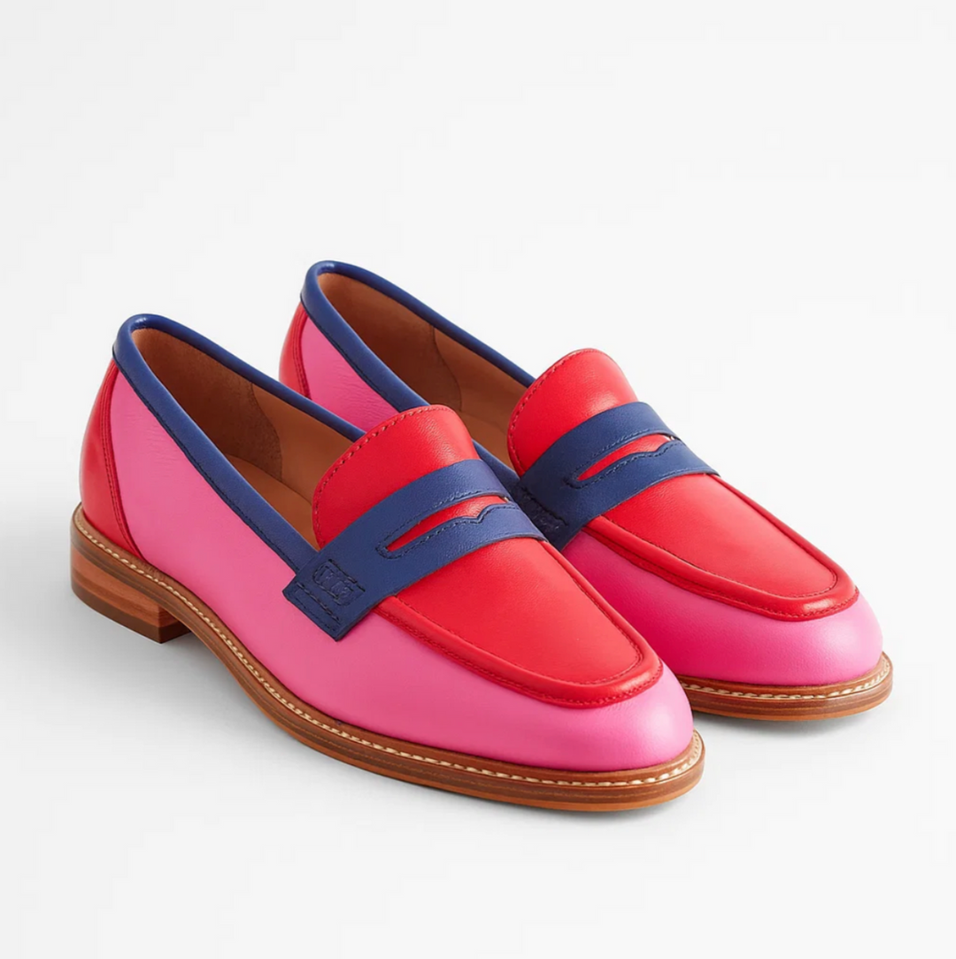 Faius™ | Black loafers with colourful details