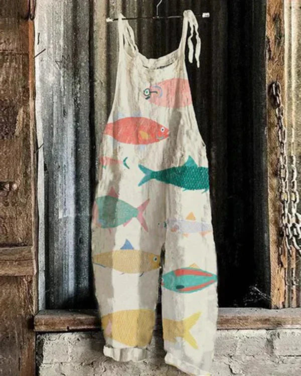 Marini™ | Jumpsuit inspired by Japanese art with sardines