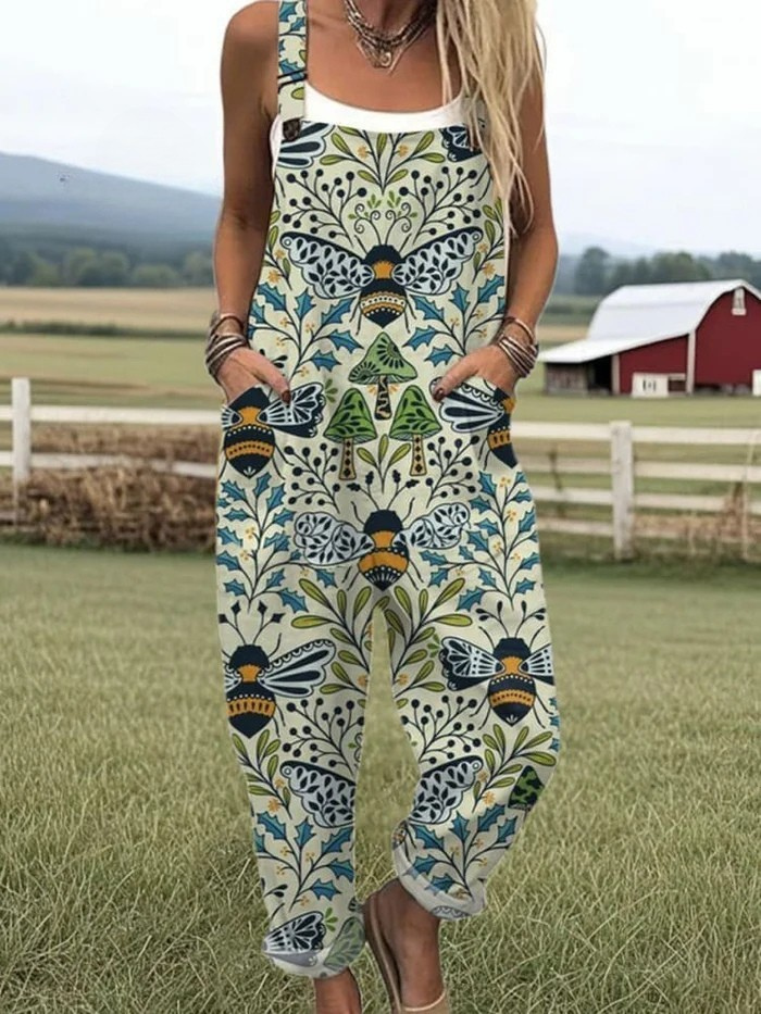 Zerva™ – Artistic Cotton Jumpsuit