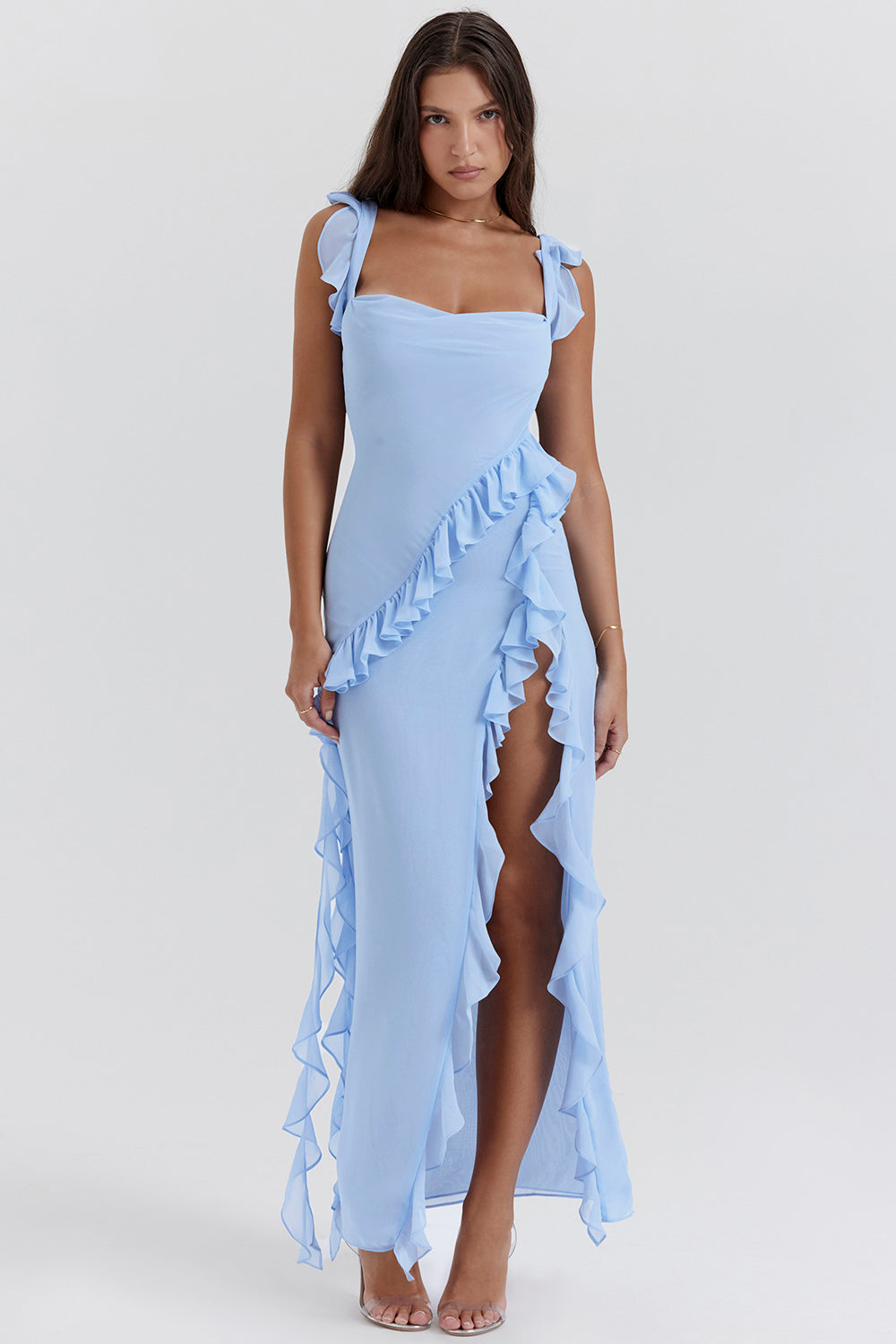 Meissa | Dress with Asymmetrical Ruffles