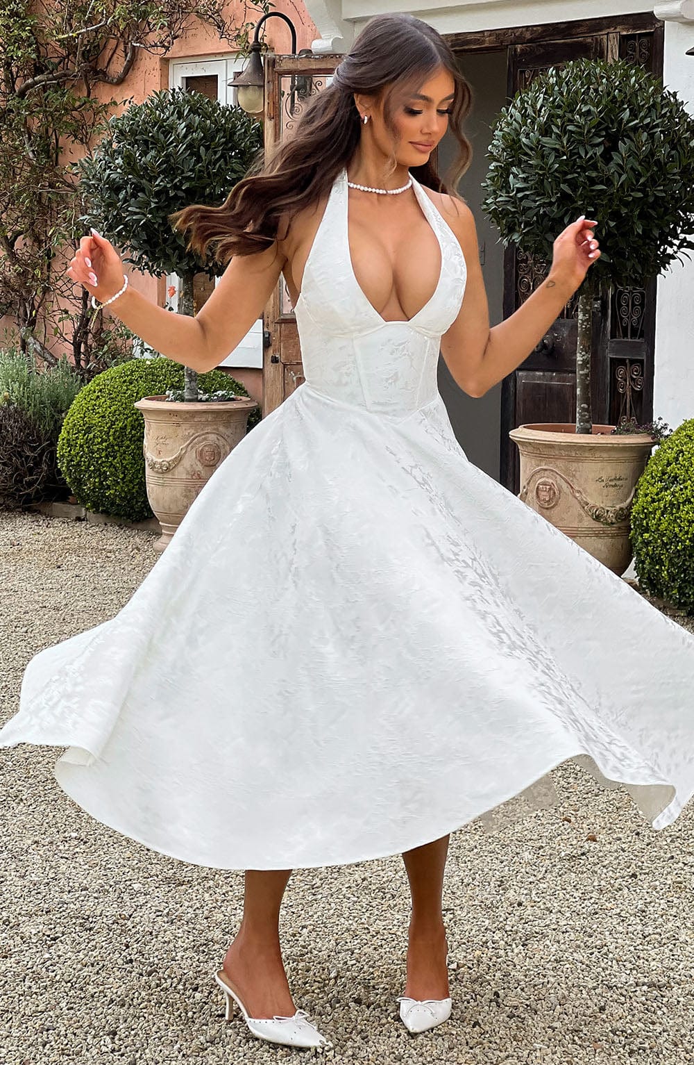 Adoria | Elegant Dress with American Neckline